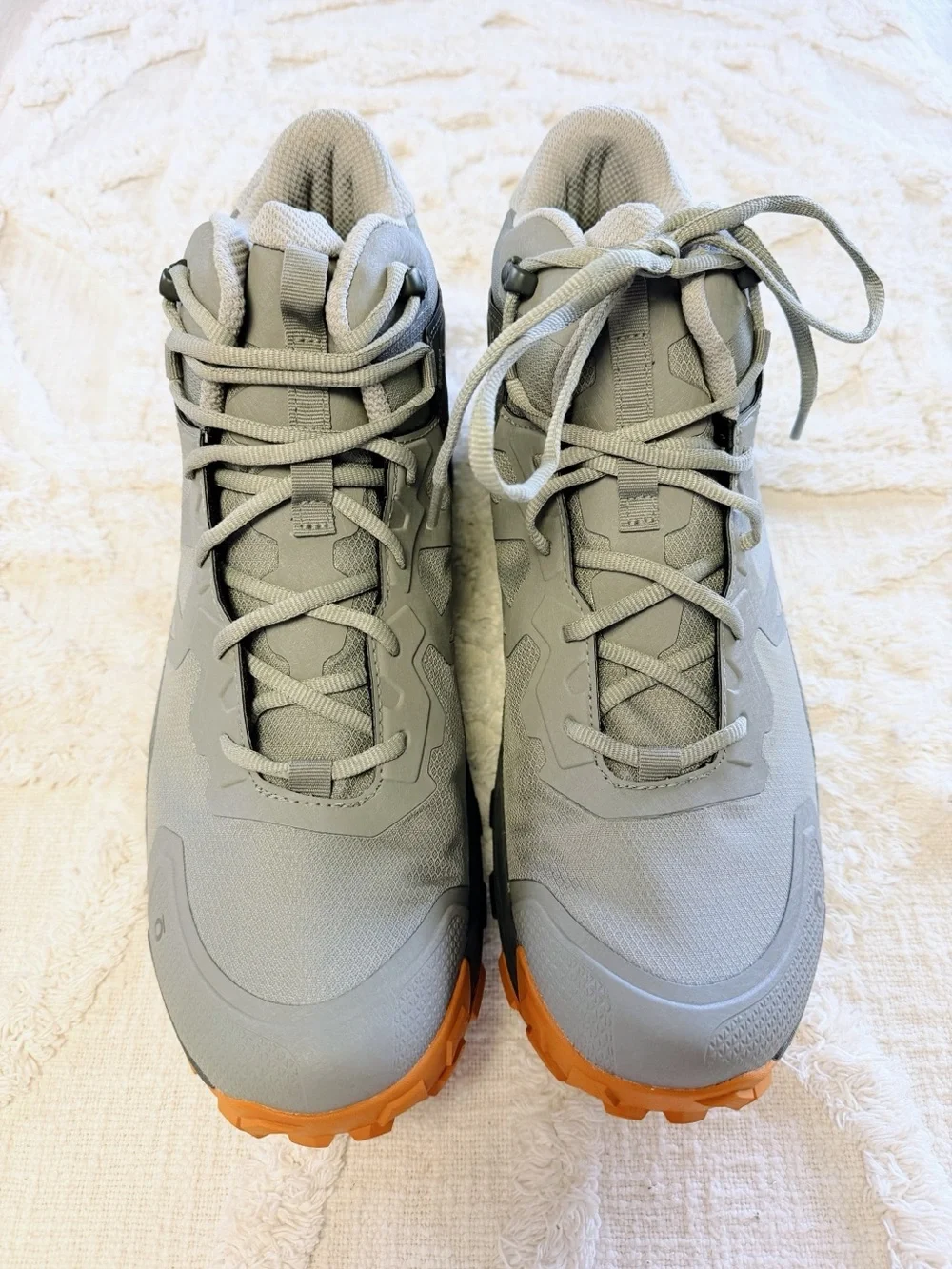 Oboz Men’s Hiking Boots Gray Orange Waterproof Mid Trail Shoes US 13 NWOT